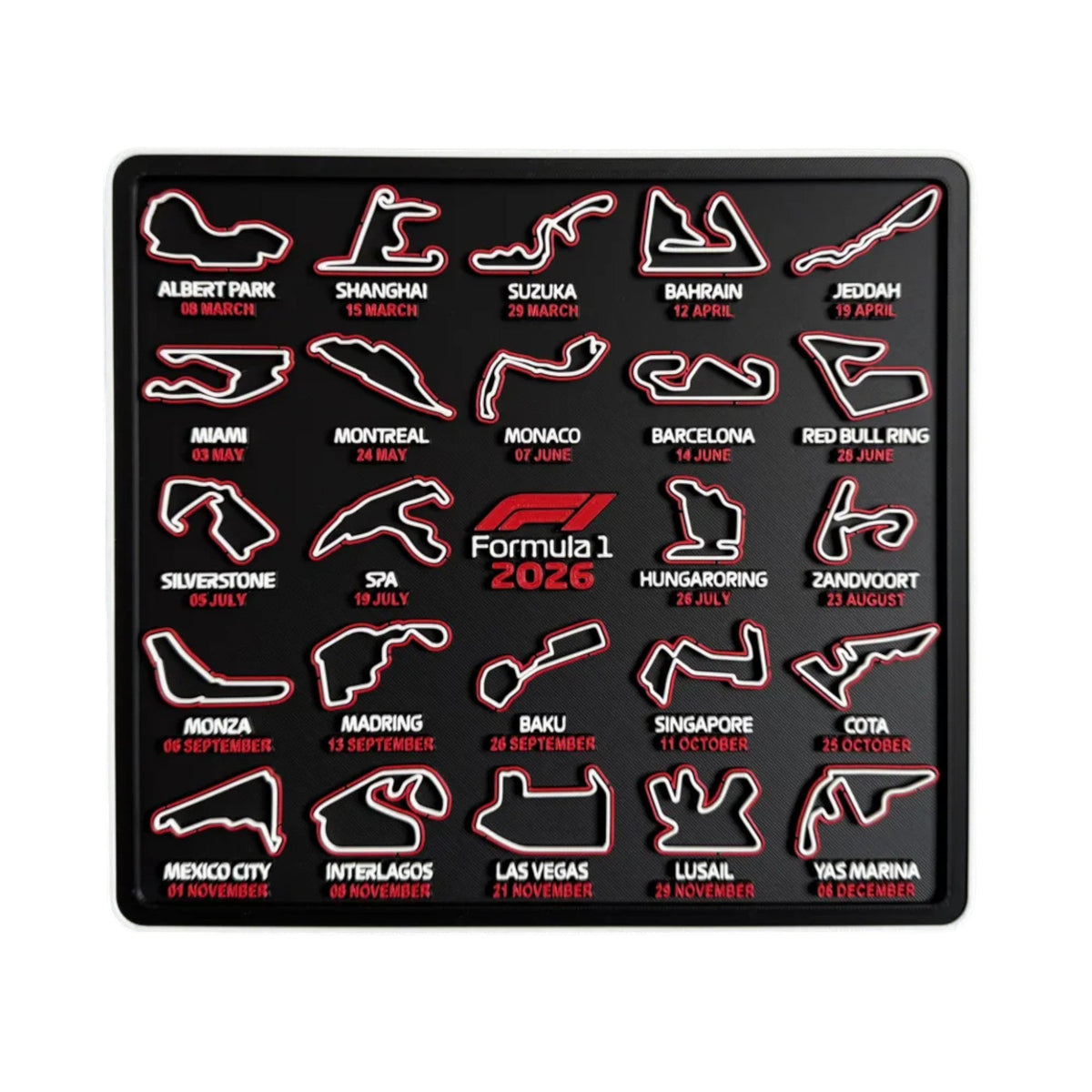 Formula 1 Displays & Race Calendars
