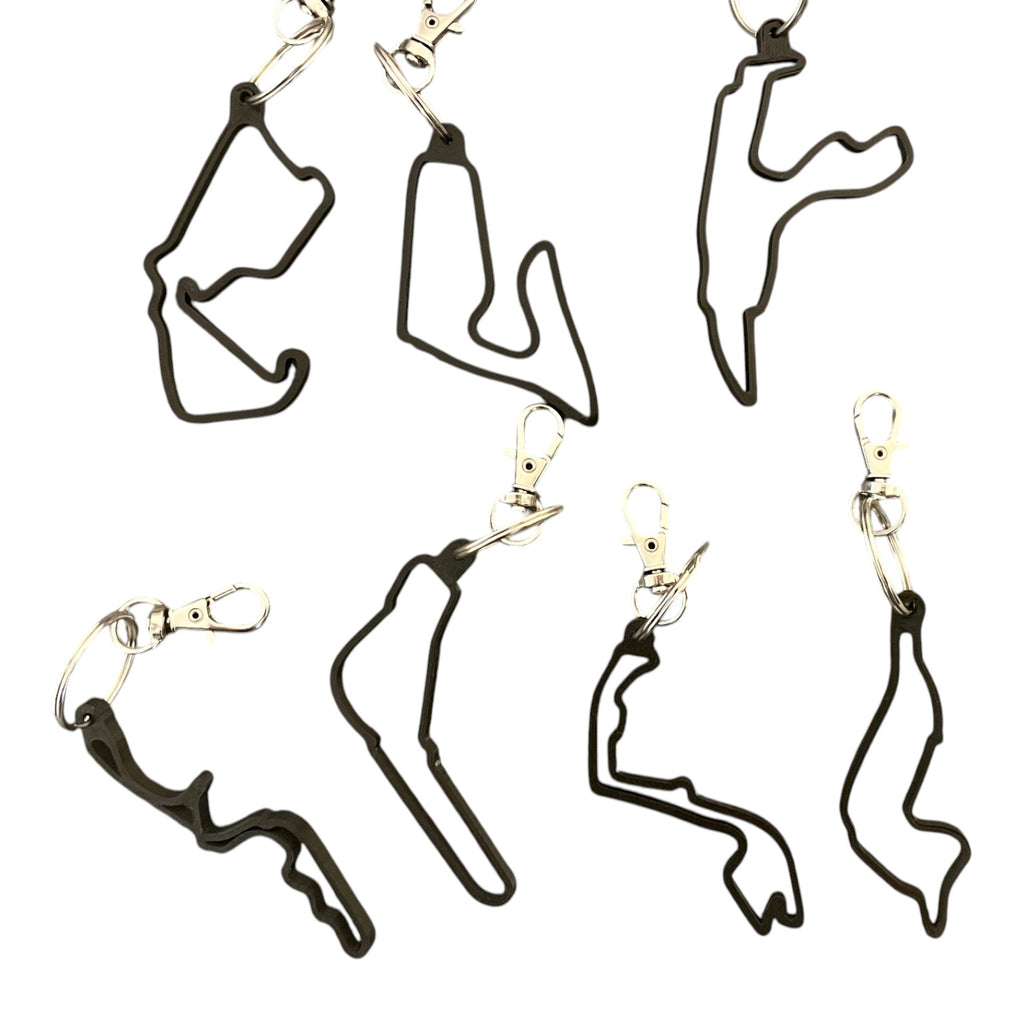 F1 Track Keyring – Motorsport Circuit Outline Keychain | Racing-Inspired Accessory