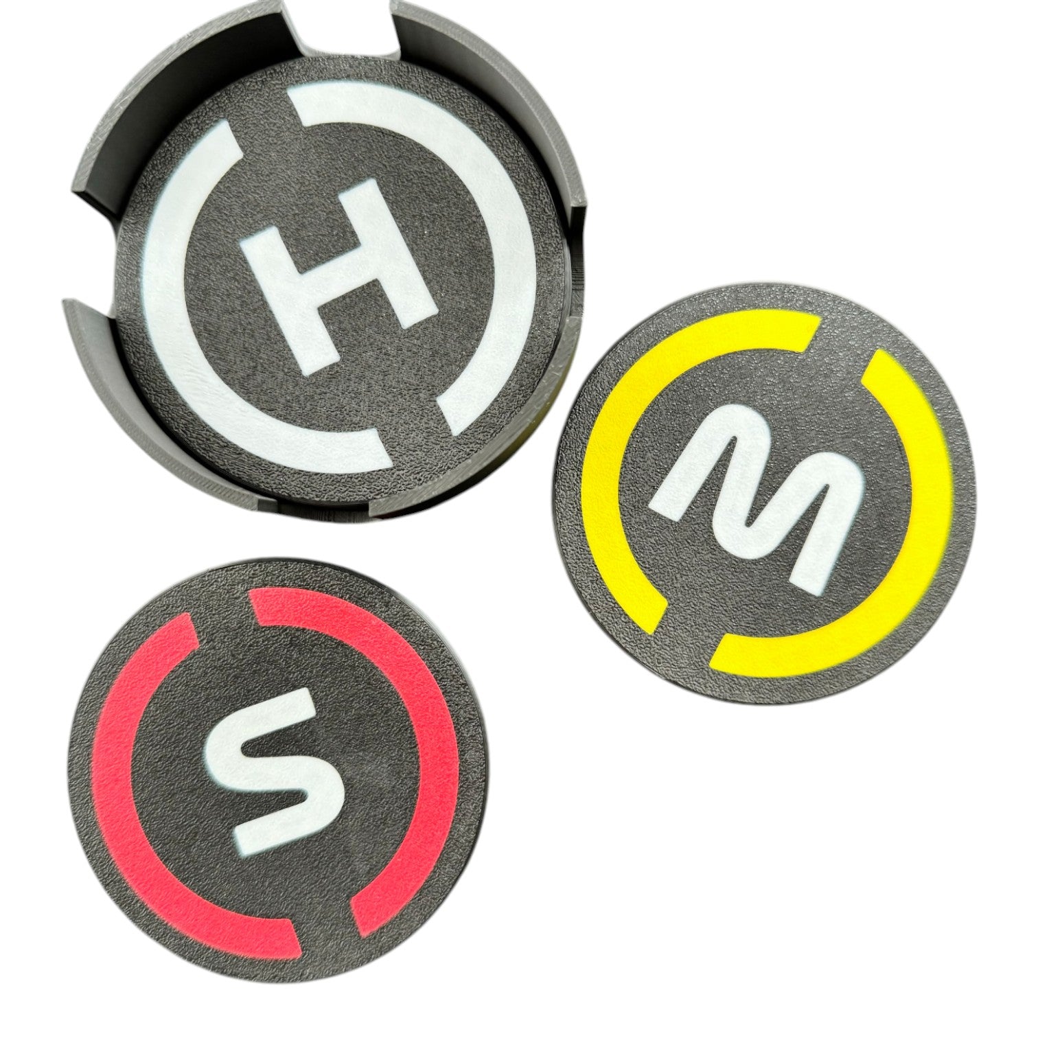 F1 Tyre Coasters Set – Motorsport Drink Coasters with Holder | Racing-Inspired Desk & Home Decor