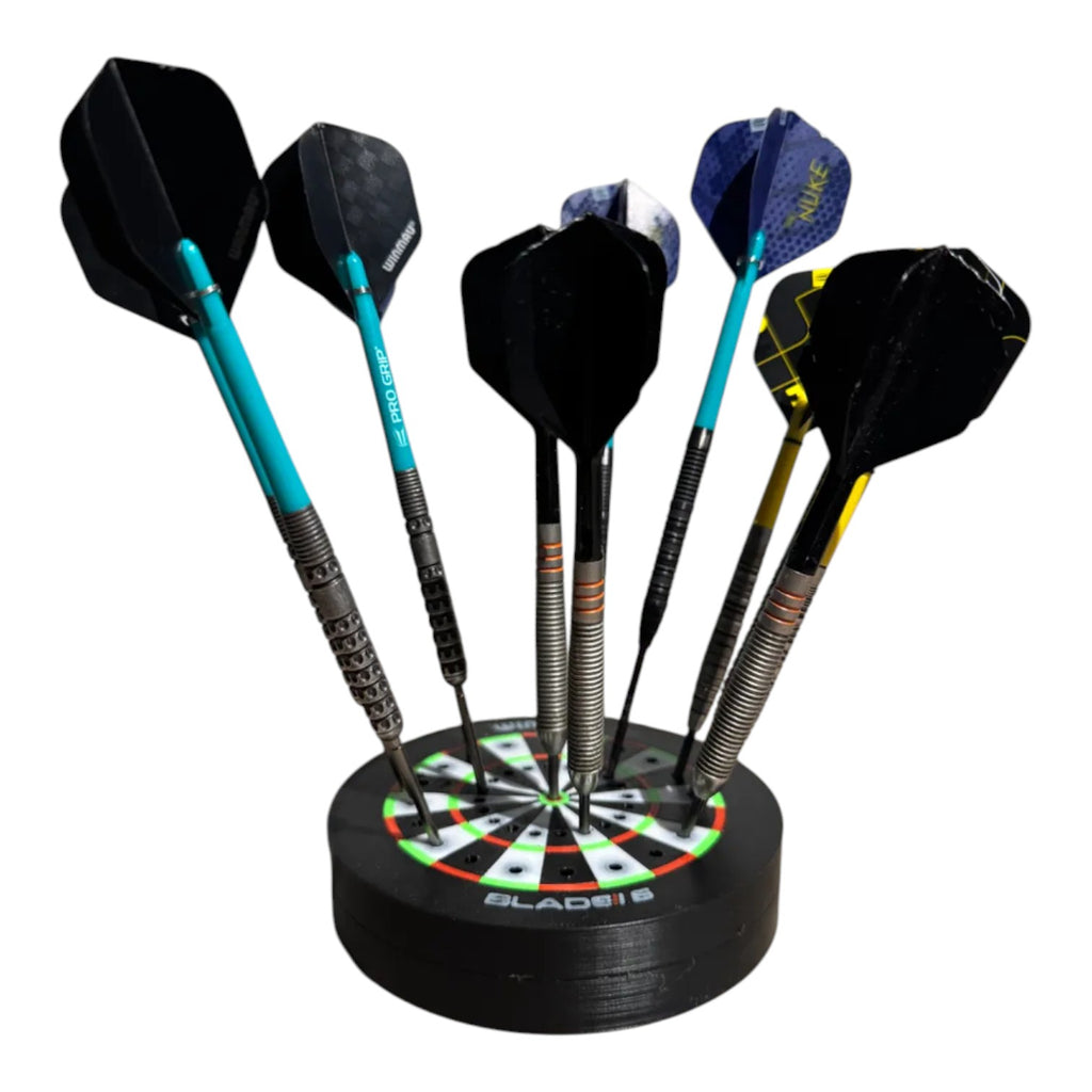 Dartboard Desk Dart Holder – Multi Dart Display Stand | Dart Storage Organiser with Tray