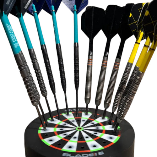 Dartboard Desk Dart Holder – Multi Dart Display Stand | Dart Storage Organiser with Tray