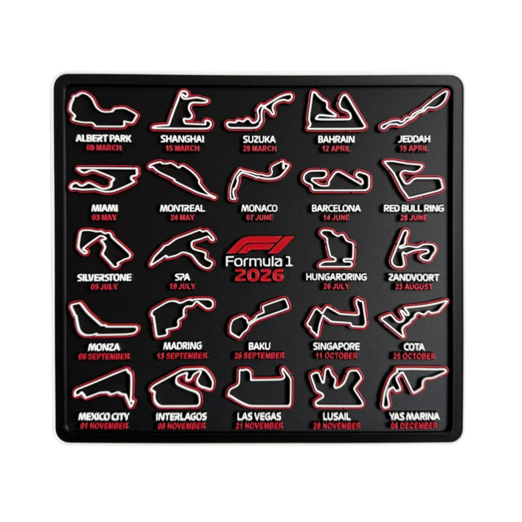 F1 2026 Race Calendar Display  With Circuits & Dates