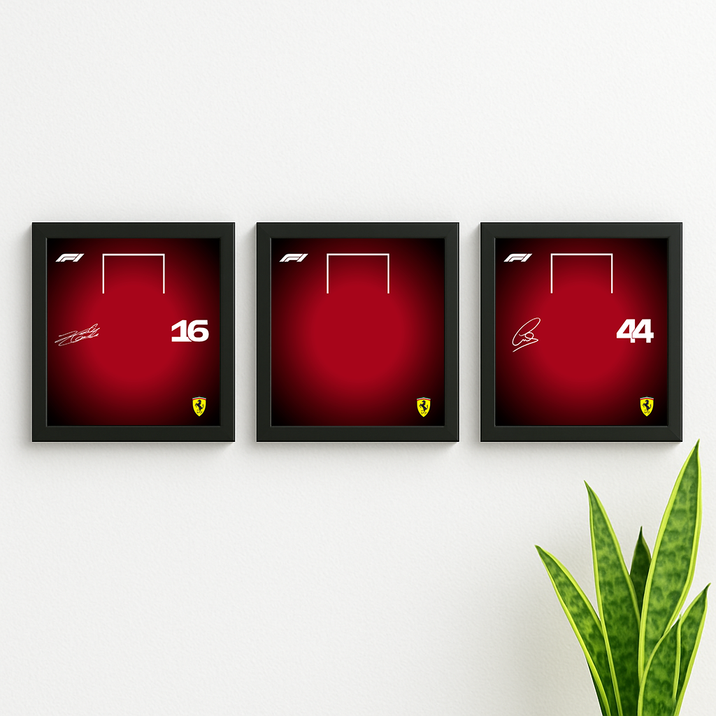 LEGO Speed Champions Ferrari Display Backboard (25x25cm Digital Download) – F1 Style Wall Art Frame Insert