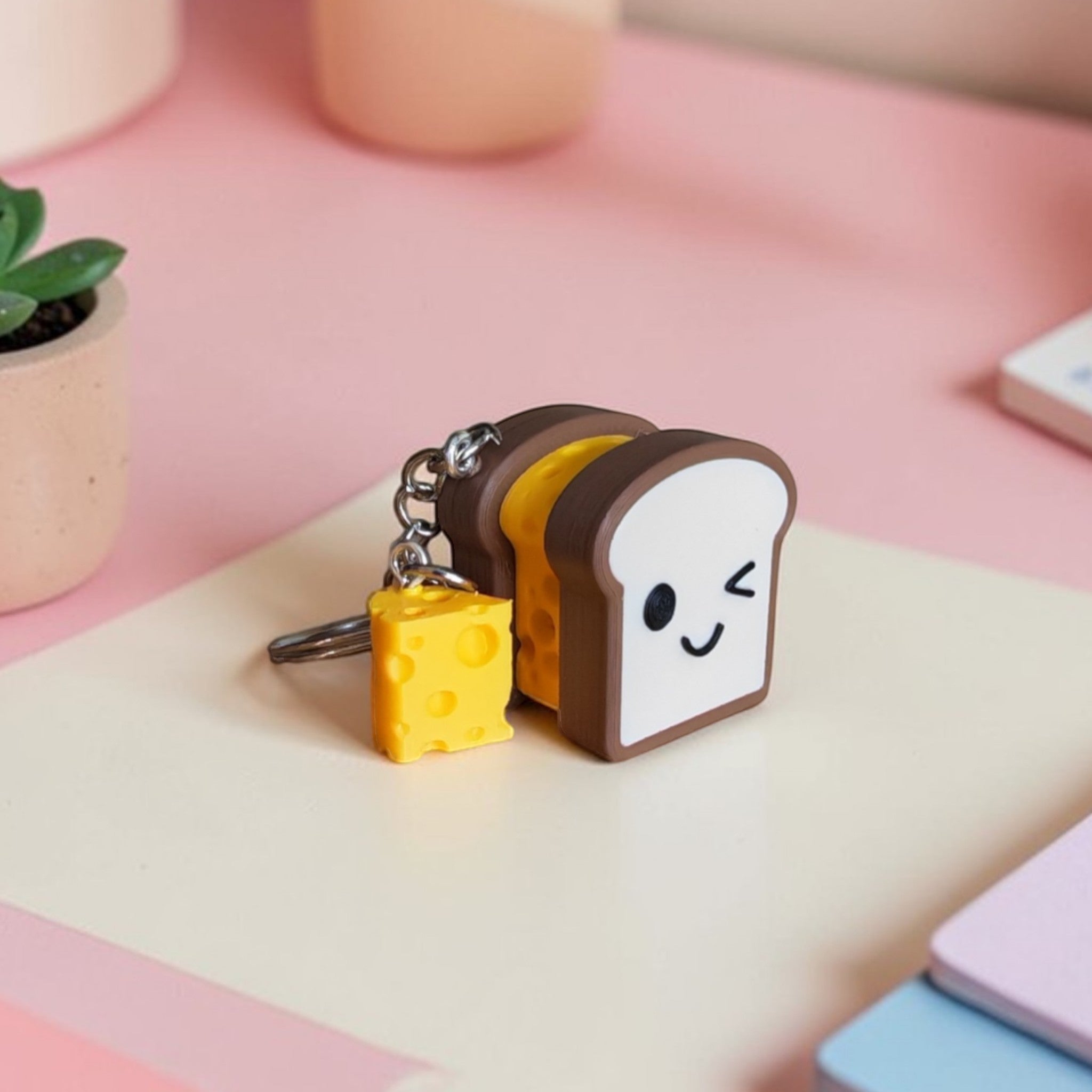 Kawaii Sandwich Clicker Keychain – Cute Fidget Keyring Toy | Jammy, Melty, Sammy, Creamy, Icy