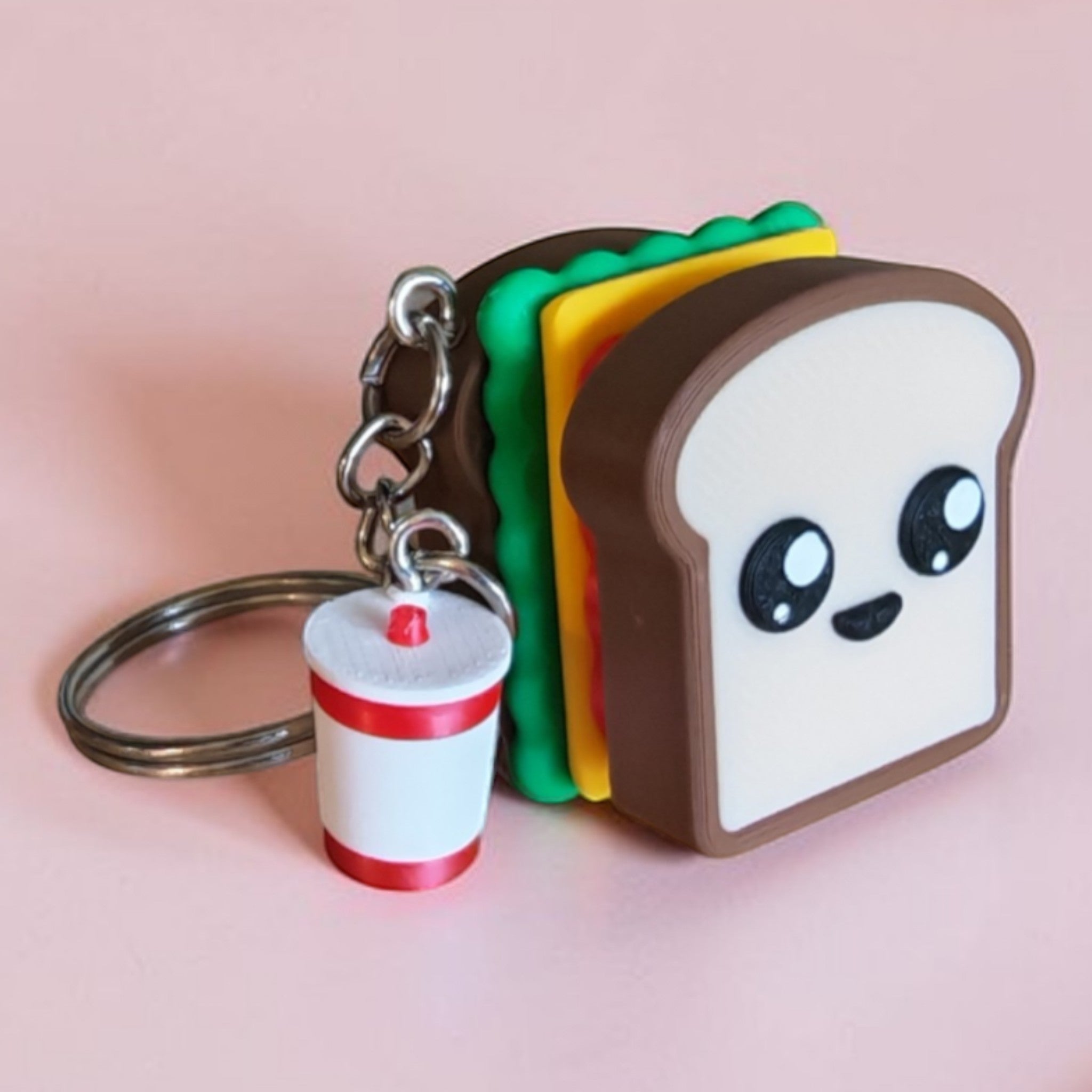 Kawaii Sandwich Clicker Keychain – Cute Fidget Keyring Toy | Jammy, Melty, Sammy, Creamy, Icy