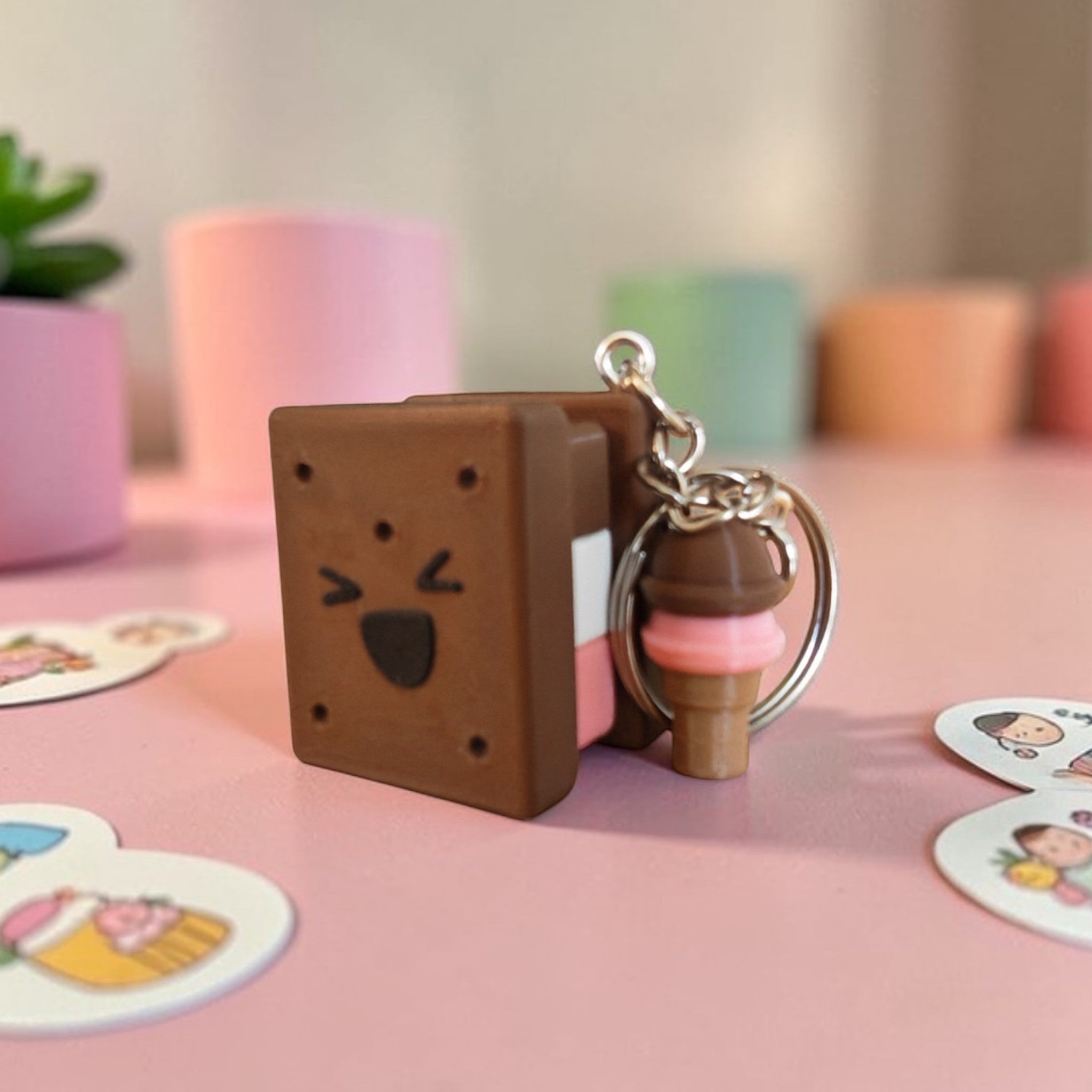 Kawaii Sandwich Clicker Keychain – Cute Fidget Keyring Toy | Jammy, Melty, Sammy, Creamy, Icy