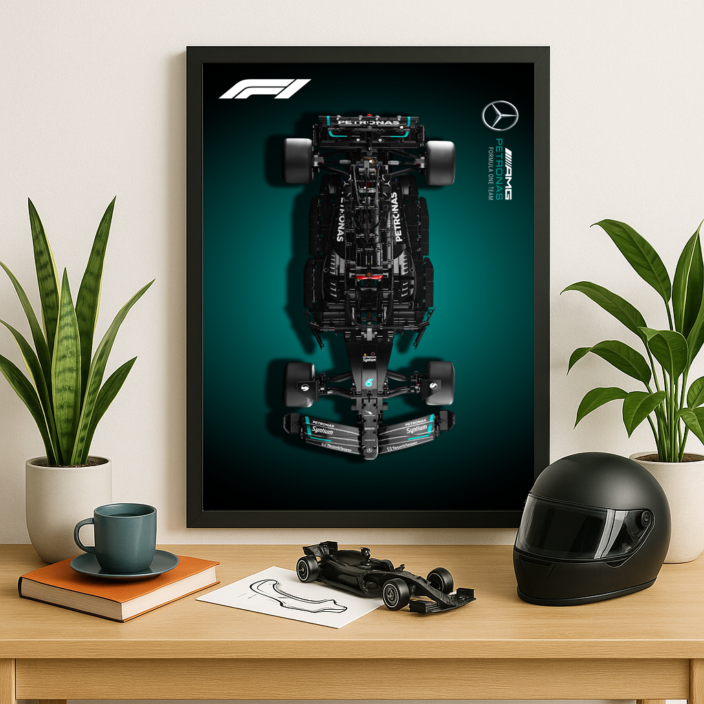 LEGO Technic Mercedes F1 42171 Display Backboard (A4 Digital Download) – Wall Art Poster