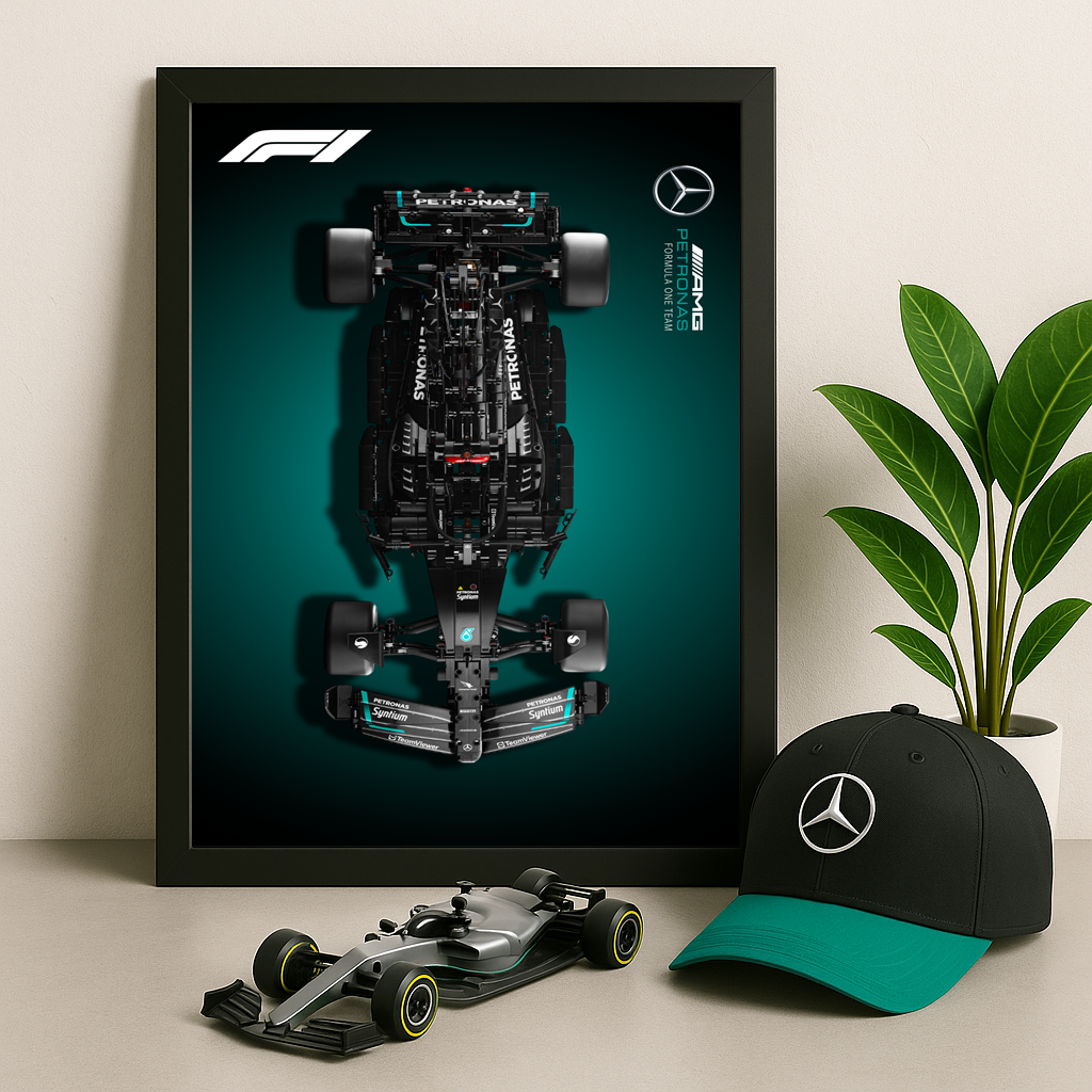 LEGO Technic Mercedes F1 42171 Display Backboard (A4 Digital Download) – Wall Art Poster