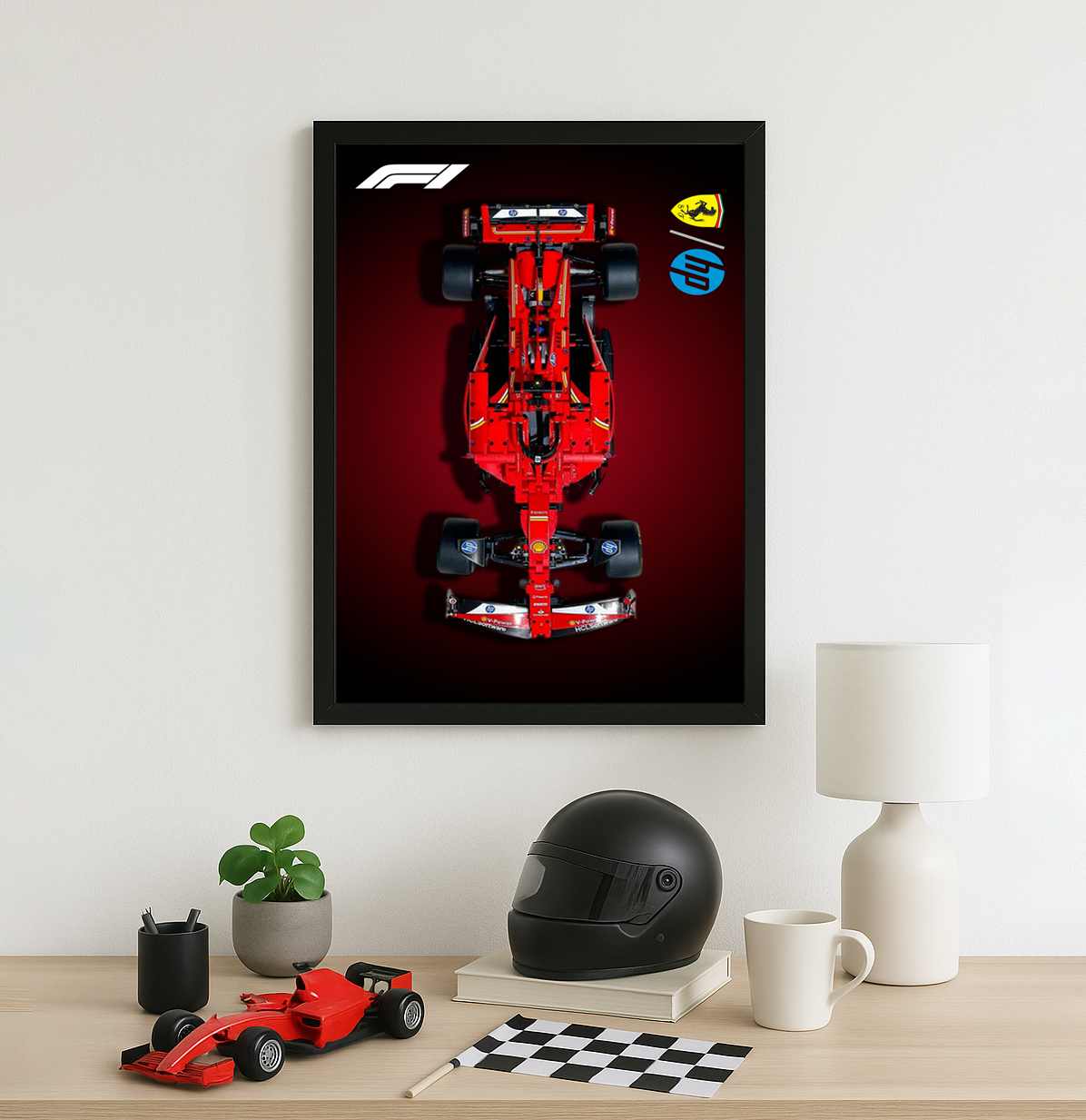 LEGO Technic Ferrari F1 42207 Display Backboard (A4 Digital Download) – Wall Art Poster