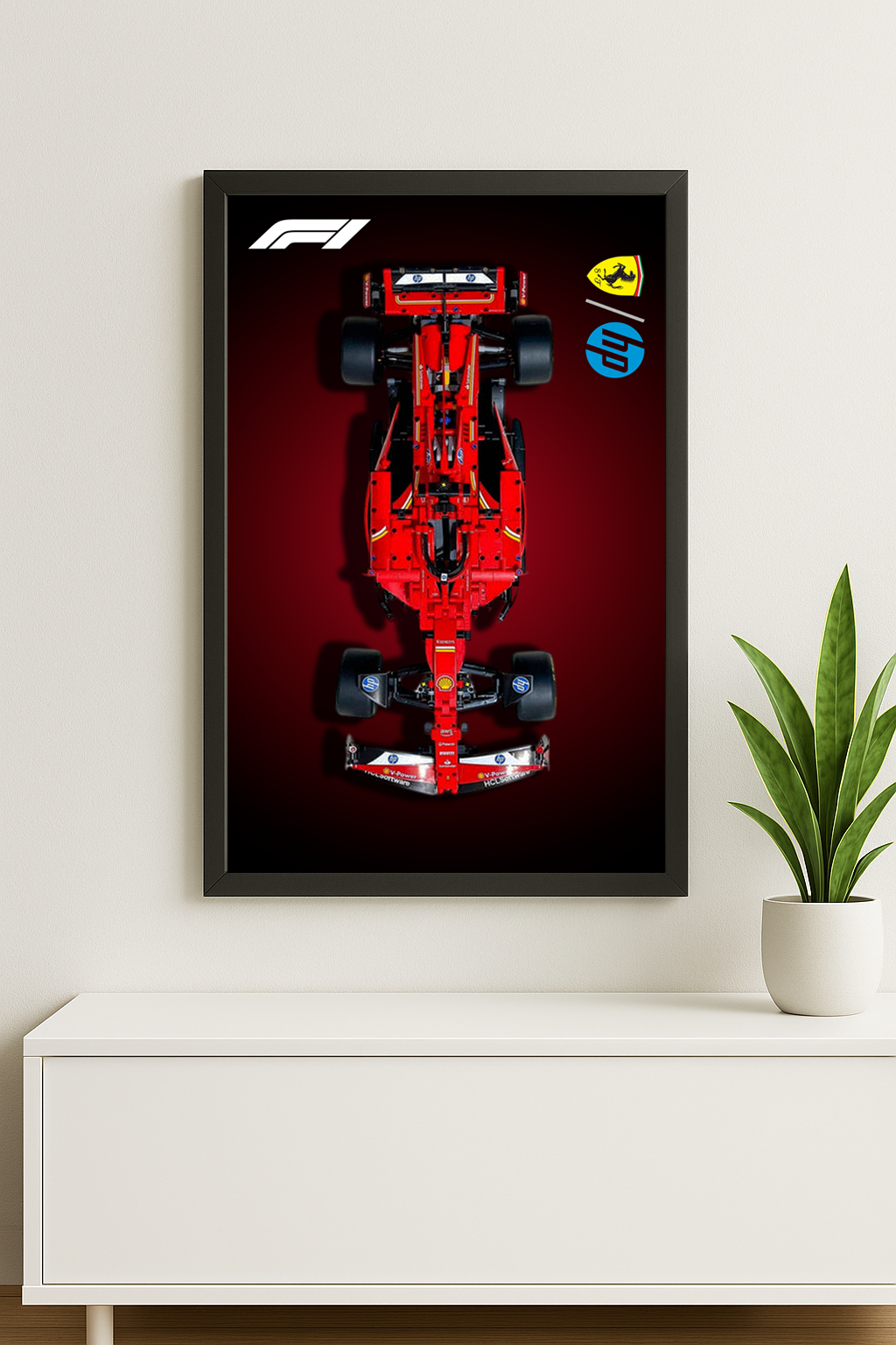 LEGO Technic Ferrari F1 42207 Display Backboard (A4 Digital Download) – Wall Art Poster