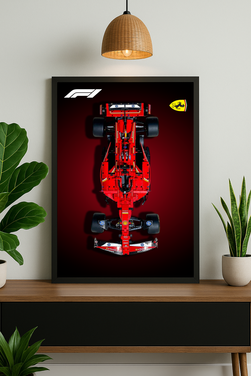 LEGO Technic Ferrari F1 42207 Display Backboard (A4 Digital Download) – Wall Art Poster