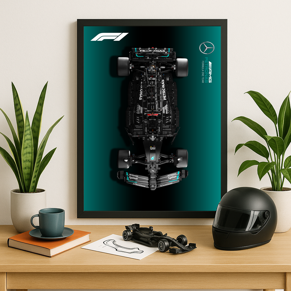 LEGO Technic Mercedes F1 42171 Display Backboard (A4 Digital Download) – Wall Art Poster