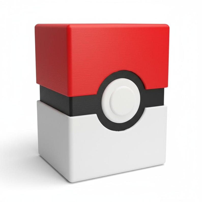 Pokeball Card Storage Box – Trading Card Deck Case (Stackable Display)
