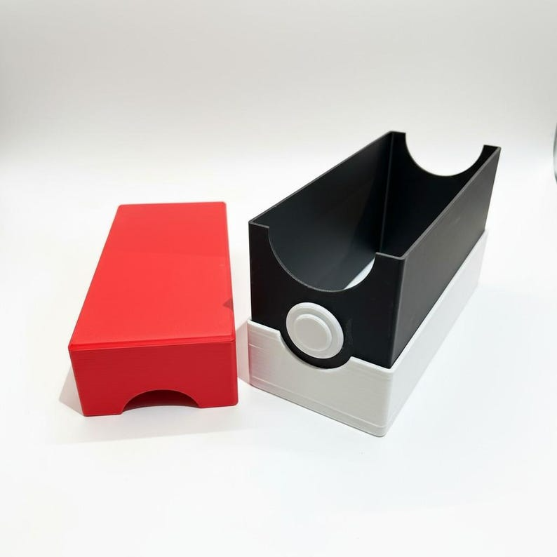 Pokeball Card Storage Box – Trading Card Deck Case (Stackable Display)