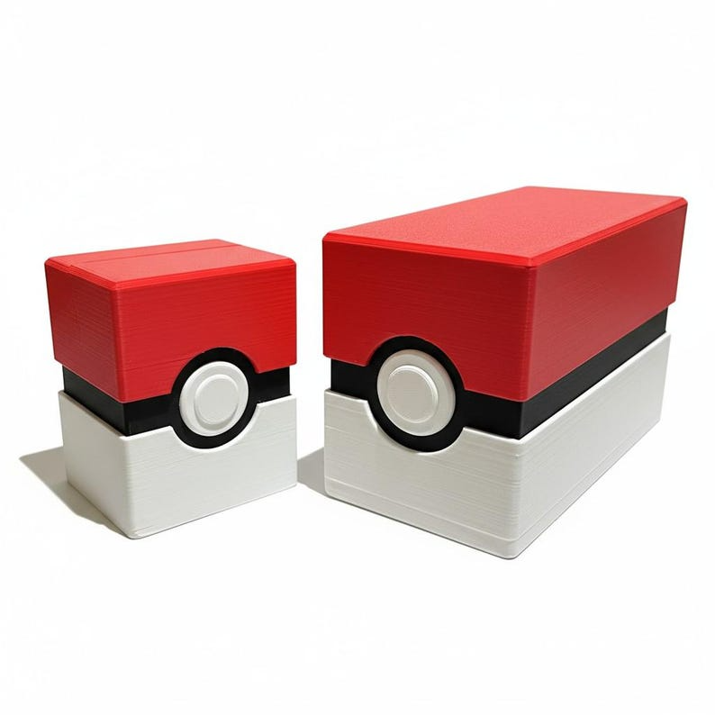 Pokeball Card Storage Box – Trading Card Deck Case (Stackable Display)