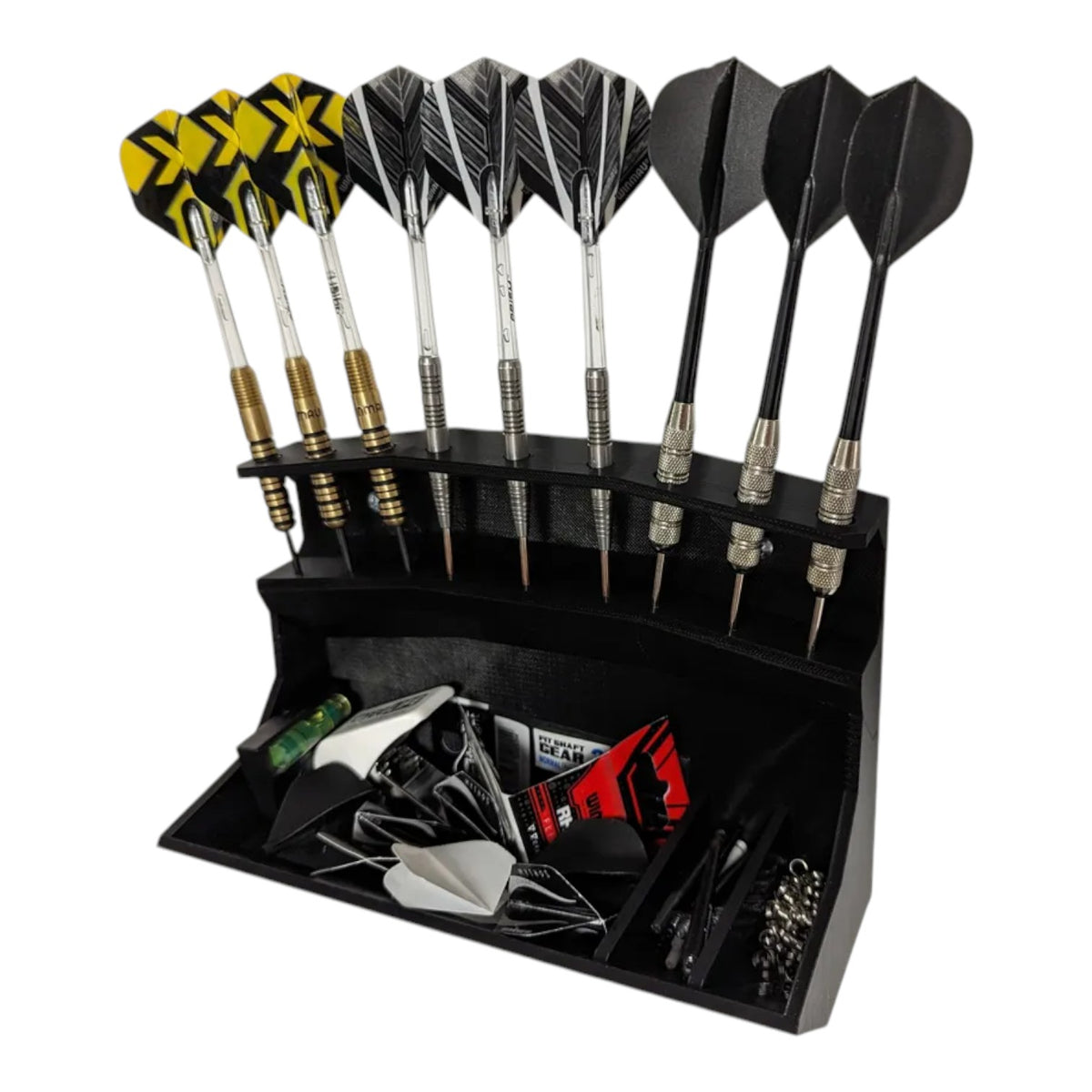 Wall Mounted Dart Holder with Storage – Multi Dart Rack & Accessory Organiser