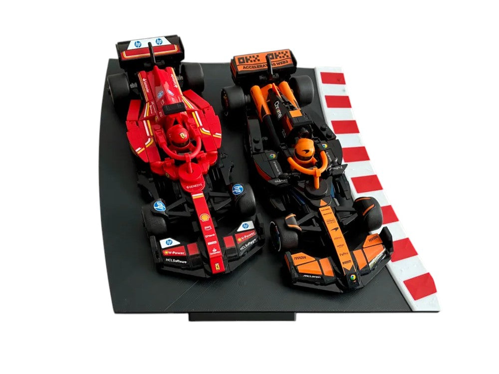 LEGO Speed Champions Track Display – F1 Corner Base Stand | Racing Car Display